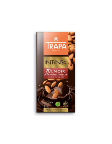 CHOCOLATE TRAPA ALMENDRA 70%NEGRO 175GR