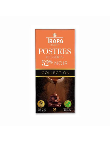 CHOCOLATE TRAPA COBERTURA 52% NEGRO 200G