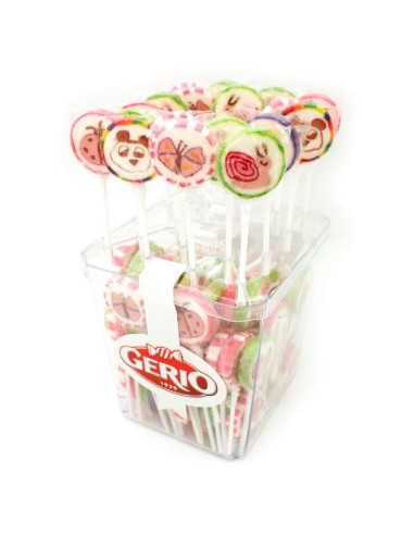 PIRULETAS GERIO ROCK ANIMALES 100U10GR