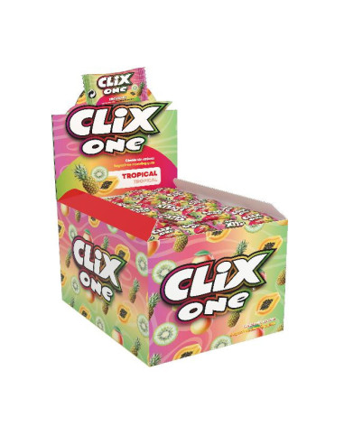 CHICLES FLEER CLIX TROPICAL 200UDS