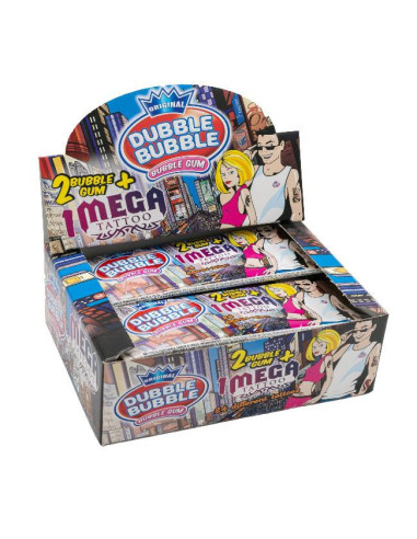 CHICLES FLEER BUBBLE GUM MEGA TATTOO 24U