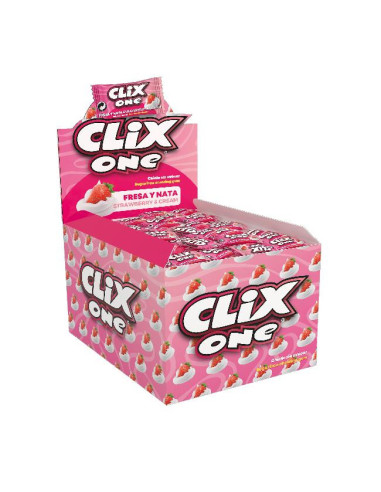 CHICLES FLEER CLIX FRESA Y NATA/CEREZA 200UND