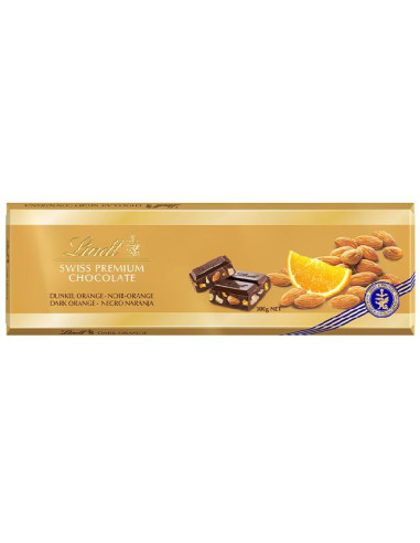 CHOCOLATE LINDT NEGRO NARANJA/ALMEND.300