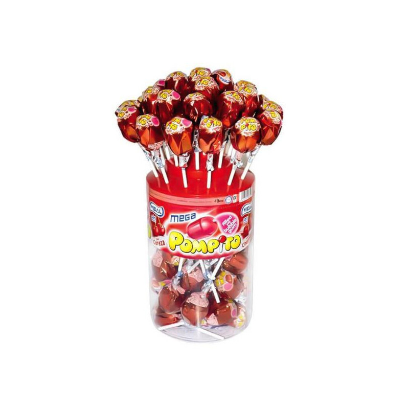 CHUPAS VIDAL POMPITO MEGA CEREZA T.40UND