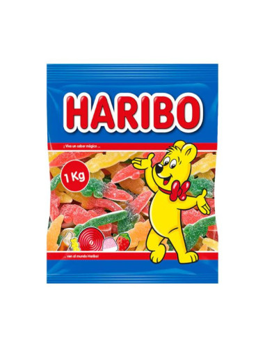 GOMAS HARIBO YACARE AZUCAR MAXI 1KG 40U 