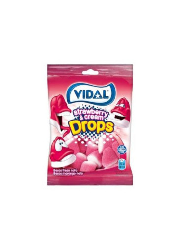 GOMAS VIDAL BESOS FRESA/NATA AZUCAR B.90GR