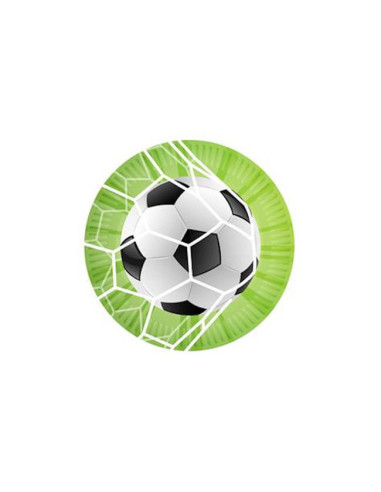 PLATOS MACADAMIA FUTBOL 8UDS 23CM