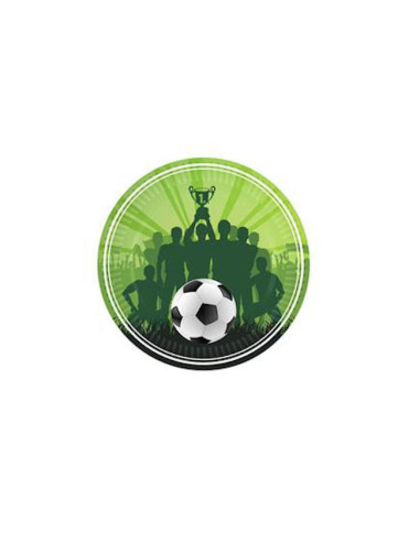 PLATOS MACADAMIA FUTBOL 8UDS 18CM