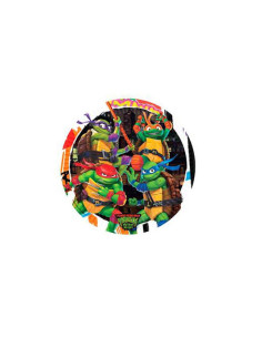 PLATOS MACADAMIA TORTUGAS NINJA 8UDS 23CM