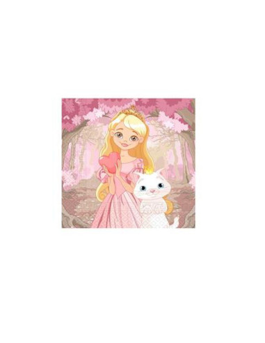 SERVILLETAS MACADAMIA PRINCESAS 20UND