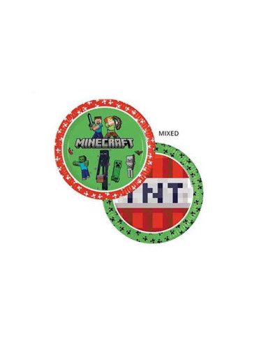 PLATOS MACADAMIA MINECRAFT 8UDS 23CM