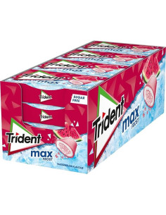 CHICLES TRIDENT GRAGEA WATERMELON MAX FROST 16UND 20GR
