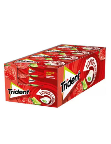 CHICLES TRIDENT GRAGEA FRESA/LIMA LONG 16UND
