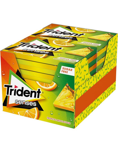 CHICLES TRIDENT SENSES TROPICAL MIX 12U