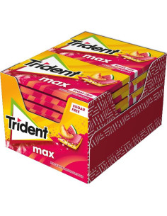 CHICLES TRIDENT SENSES MAX PEACH/WATERM. 12UND