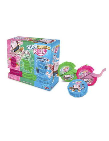 CHICLES INTERDULCES KIDZ BUBBLE ROLL 24U