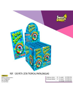 CARAMELOS PETA ZETAS PINTALENGUAS 50U