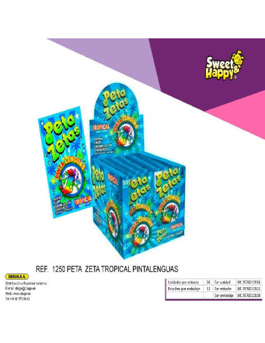CARAMELOS PETA ZETAS PINTALENGUAS 50U