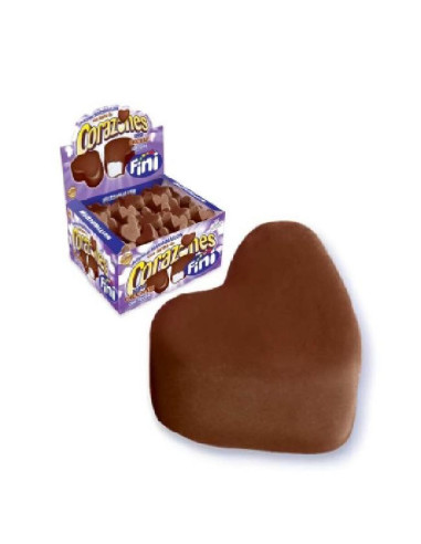 MASMELOS FINI CORAZONES CHOCOLATE E.75UD
