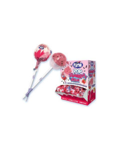 CHUPAS FINI POP FRESA ACIDA PEPITAS 100U