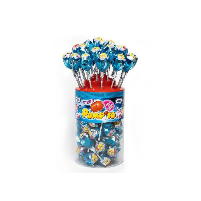 CHUPAS VIDAL POMPITO MEGA FRESA T.40UDS