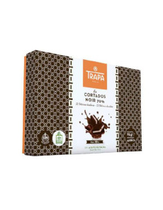 BOMBONES TRAPA CORTADOS NEGRO 70% 115GR