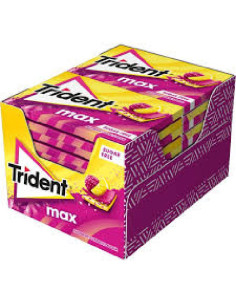 CHICLES TRIDENT SENSES MAX RASPBERRY/LEMON 12UND