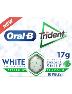 CHICLES TRIDENT DENTAL CARE WHITE SPEAR. 12UN