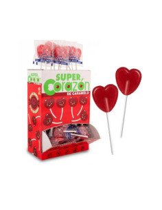 PIRULETAS CERDAN SUPER CORAZON CEREZA E.80UDS