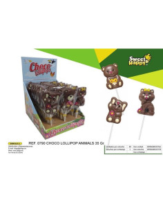 PIRULETAS JOHNYBEE CHOCO ANIMALS 30UDSX35GR