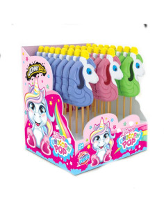 PIRULETAS JOHNYBEE MASMELO UNICORN POP E.18UDS