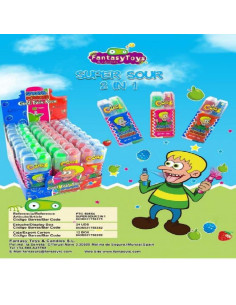 GOLOSINA LIQ. SUPER SOUR 2 IN 1 E.24UDS