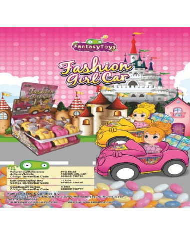 JUGUETES FANTASY FASHION GIRL CAR 12UDS