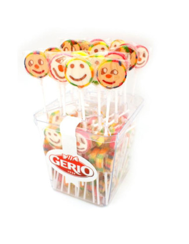 PIRULETAS GERIO ROCK EMOTICONO 100Ux10G
