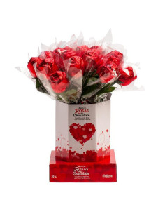 ROSAS DEKORA DE CHOCOLATE EN JARRON 18GR