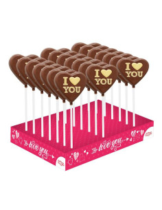 PIRULETAS DEKORA CHOCO I LOVE YOU CORAZON EST.21UND 