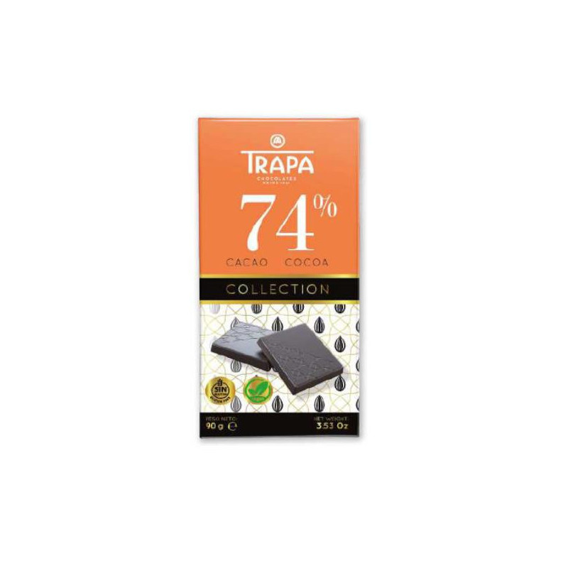 CHOCOLATE TRAPA 74%CACA0 90GR COLLECTION