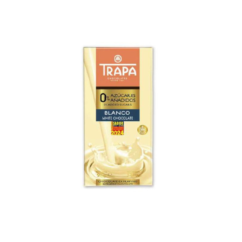 CHOCOLATE TRAPA 0% S/AZ BLANCO 90GRS