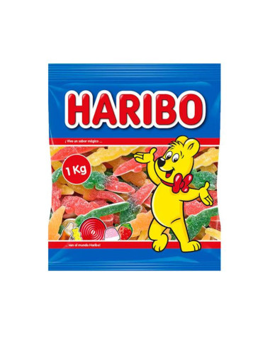 GOMAS HARIBO YACARE AZUCAR MAXI B.1KG 40U