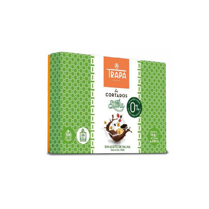 BOMBONES TRAPA CORTADOS STEVIA EST.115GR