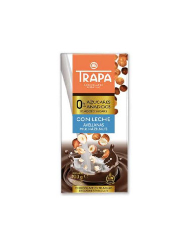 CHOCOLATE TRAPA 0% S/AZ LECHE AVELL.100G