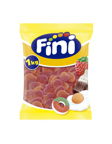 GOMAS FINI CORAZON MELOCOTON AZU. B.1KG